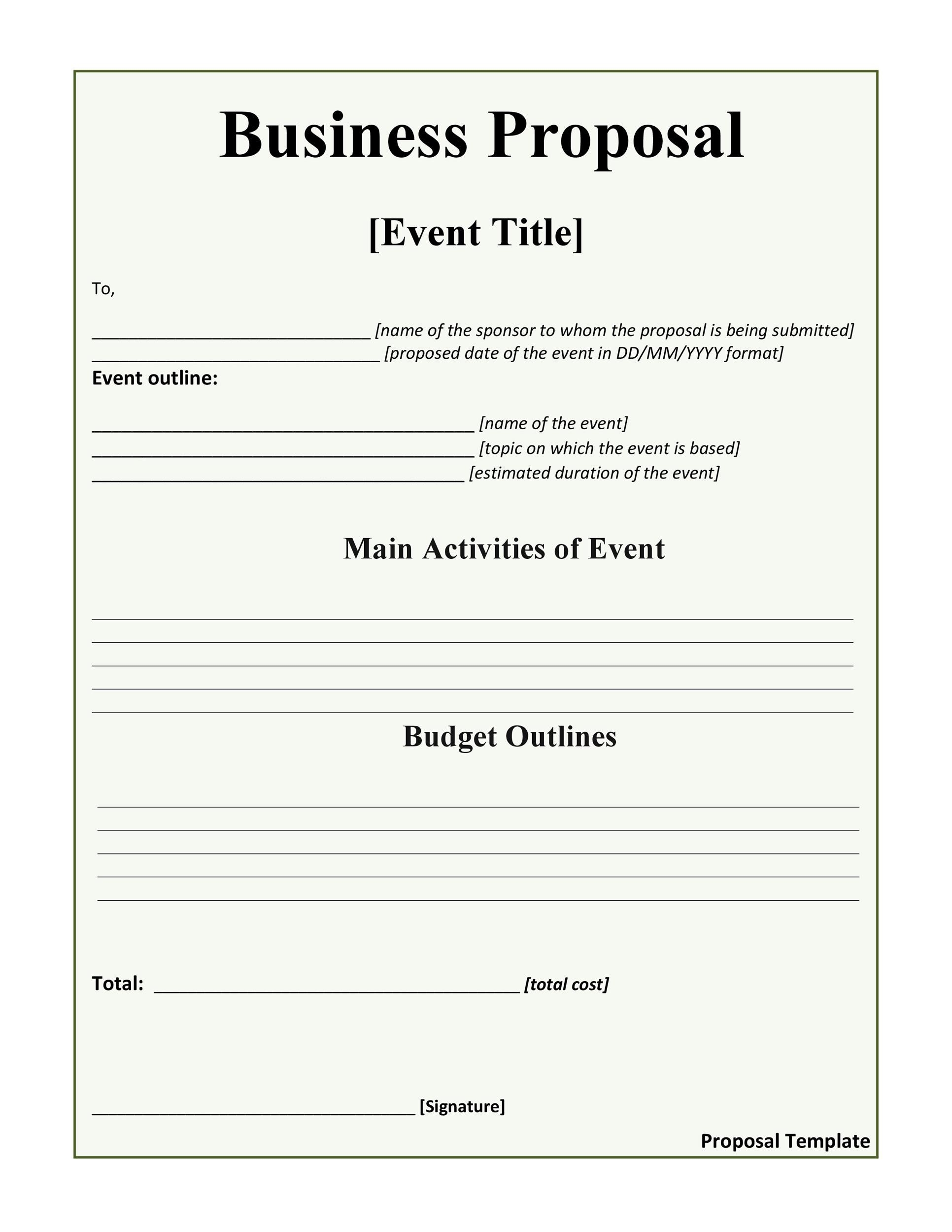 30 Business Proposal Templates U0026 Proposal Letter Samples
