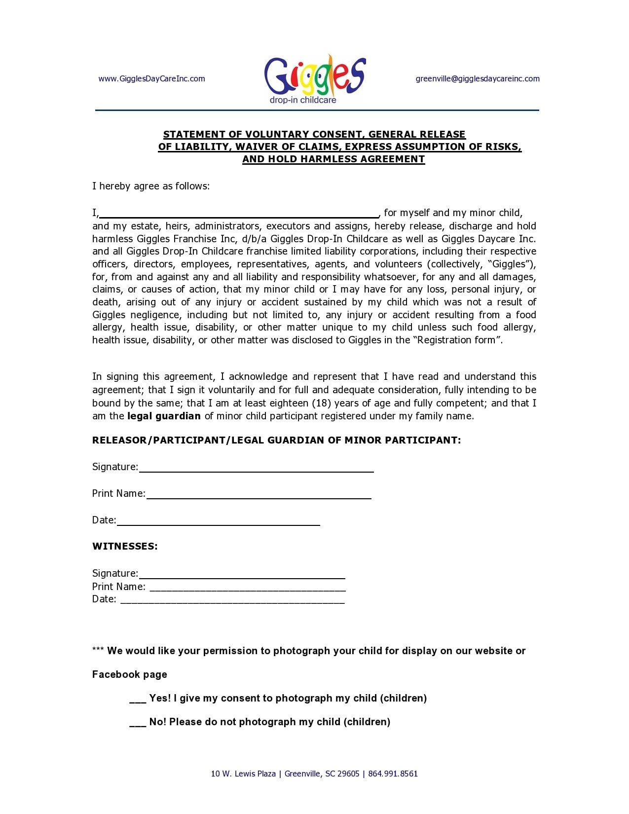 30 Editable General Release Of Liability Forms FREE 