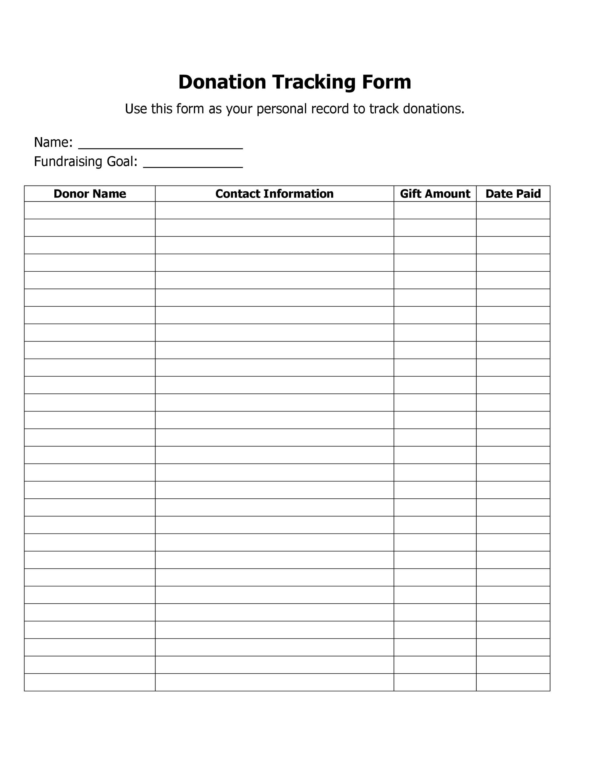 Fundraising Form Template