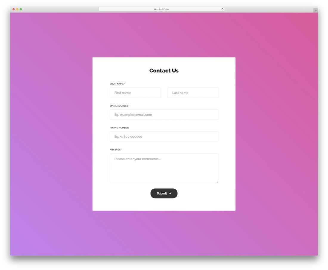 Inquiry Form Template
