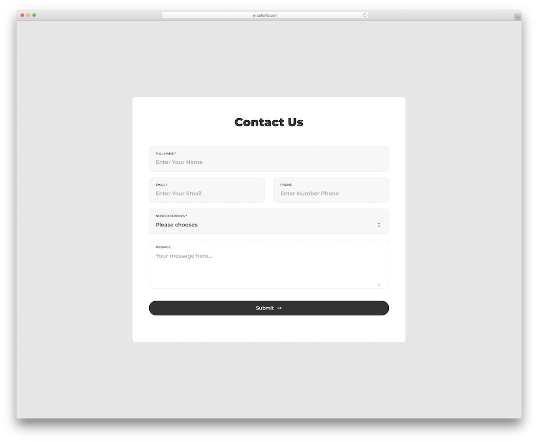 Enquiry Form Template