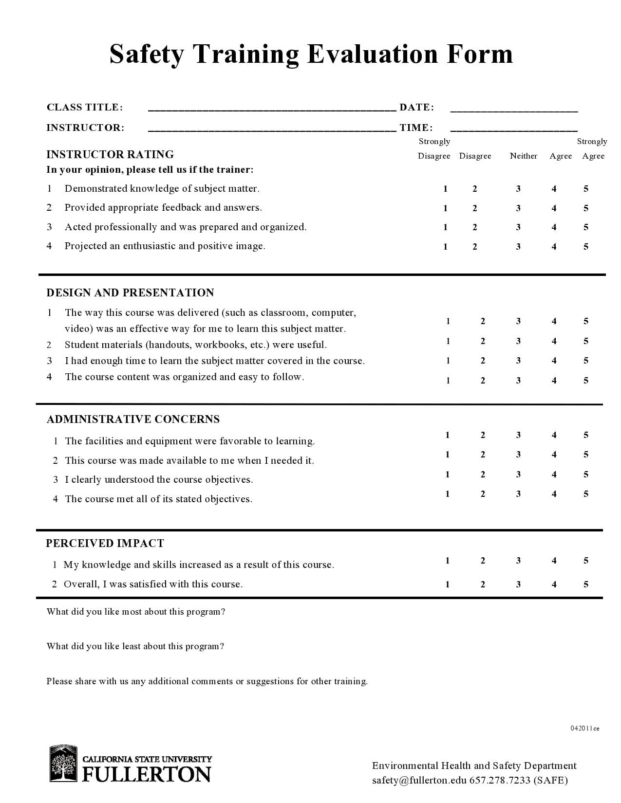 40 Free Training Evaluation Forms Feedback Survey Templates 