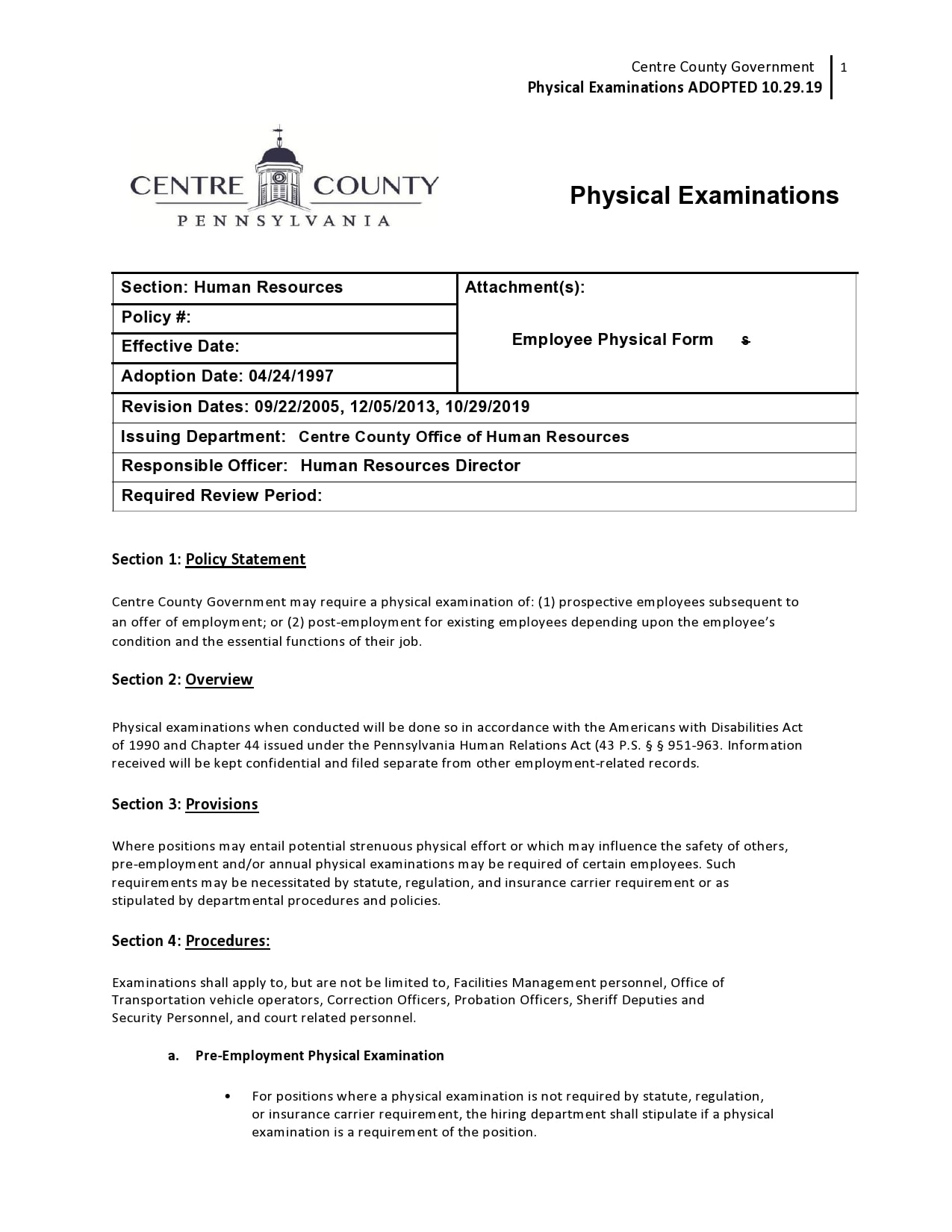 Physical Form Template