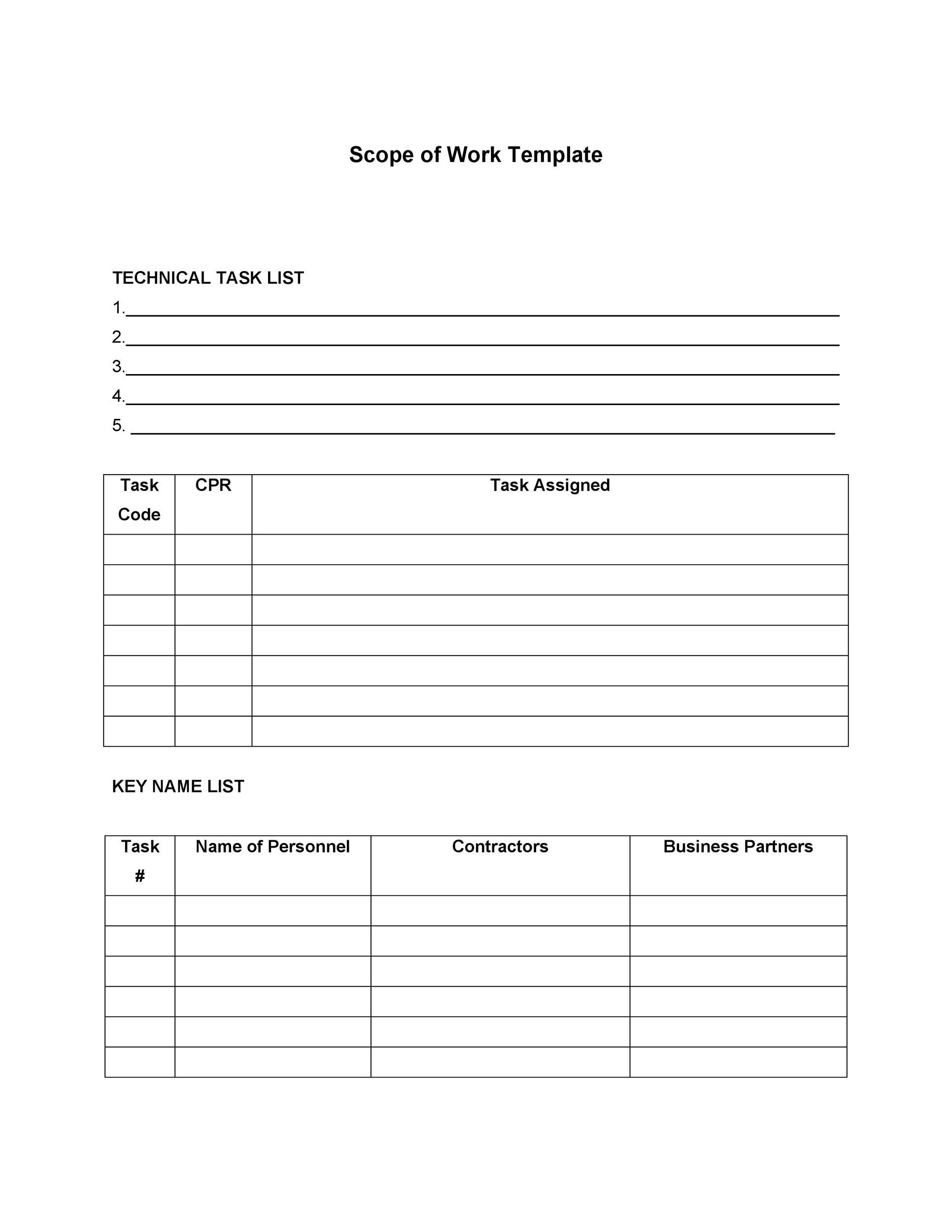 40 Ready to use Scope Of Work Templates U0026 Examples