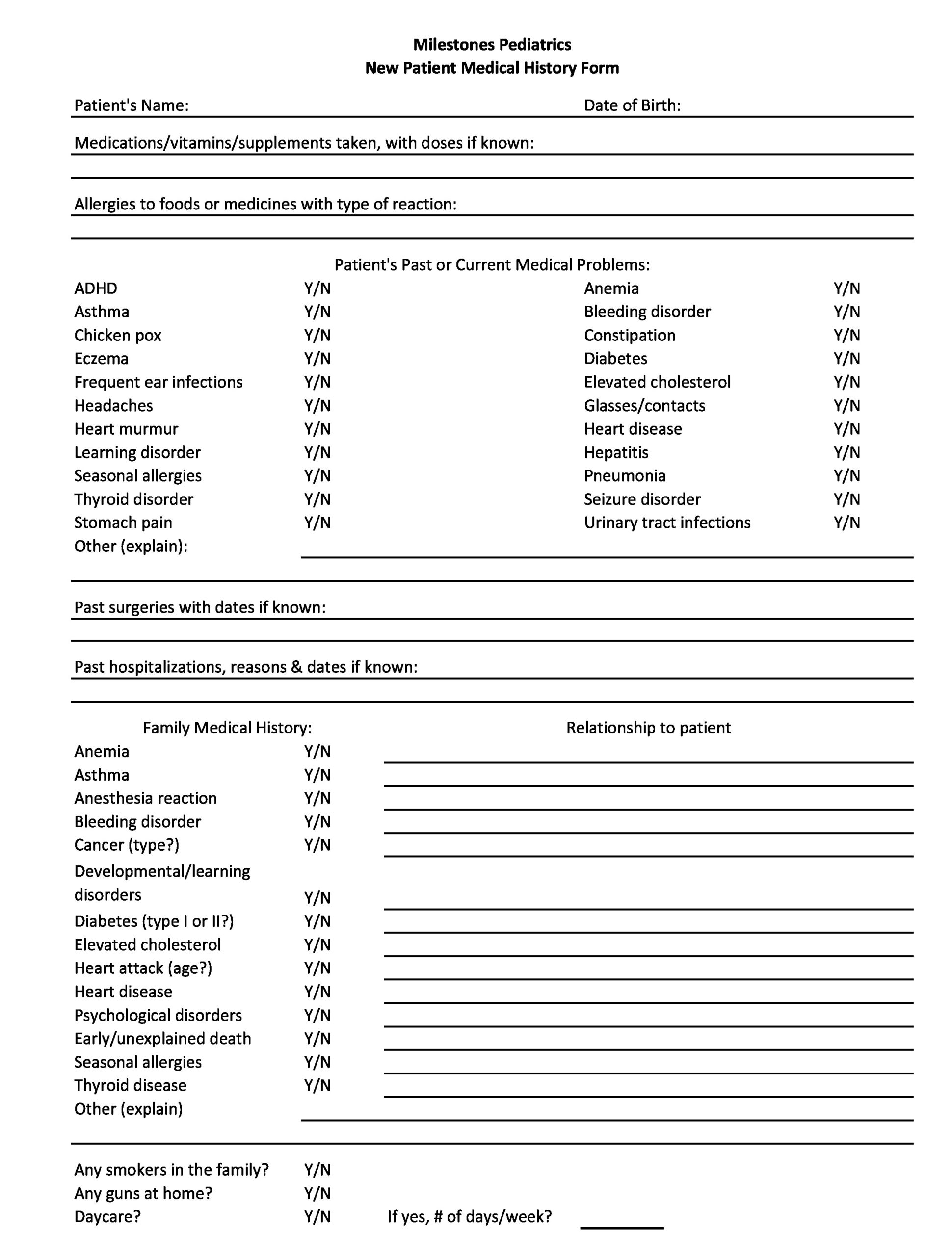 Medical Forms Templates