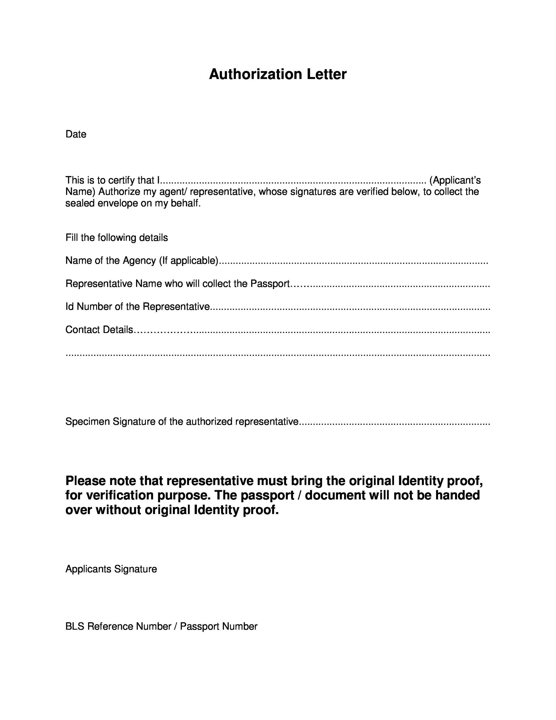 Authorization Form Template Word