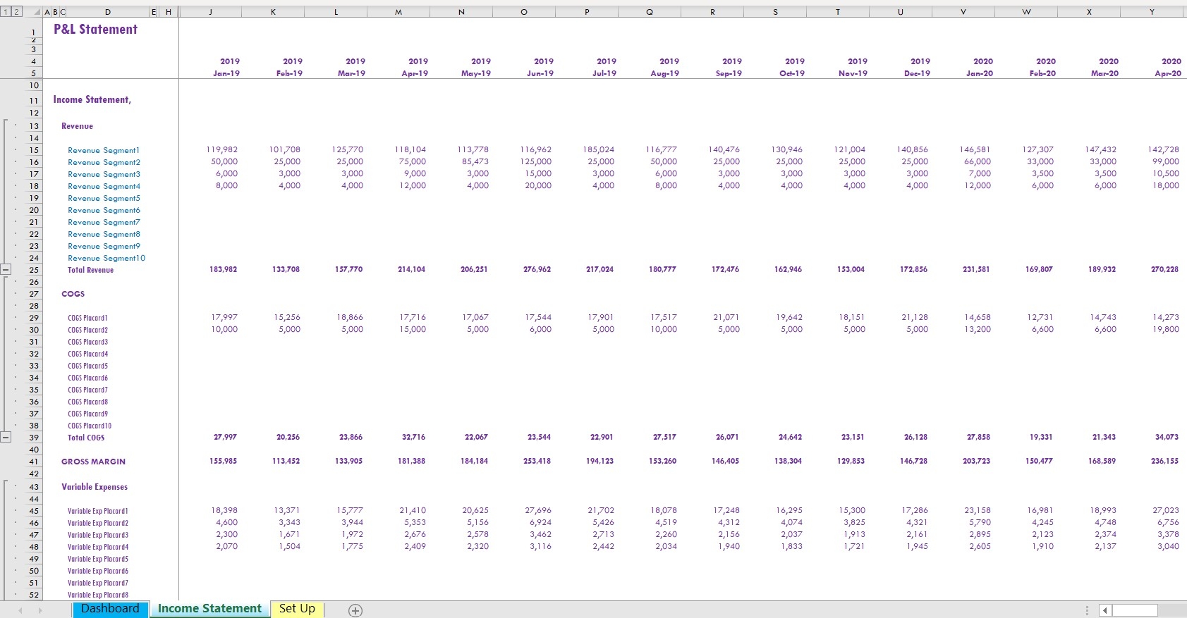 5 Year Pro Forma Template Excel