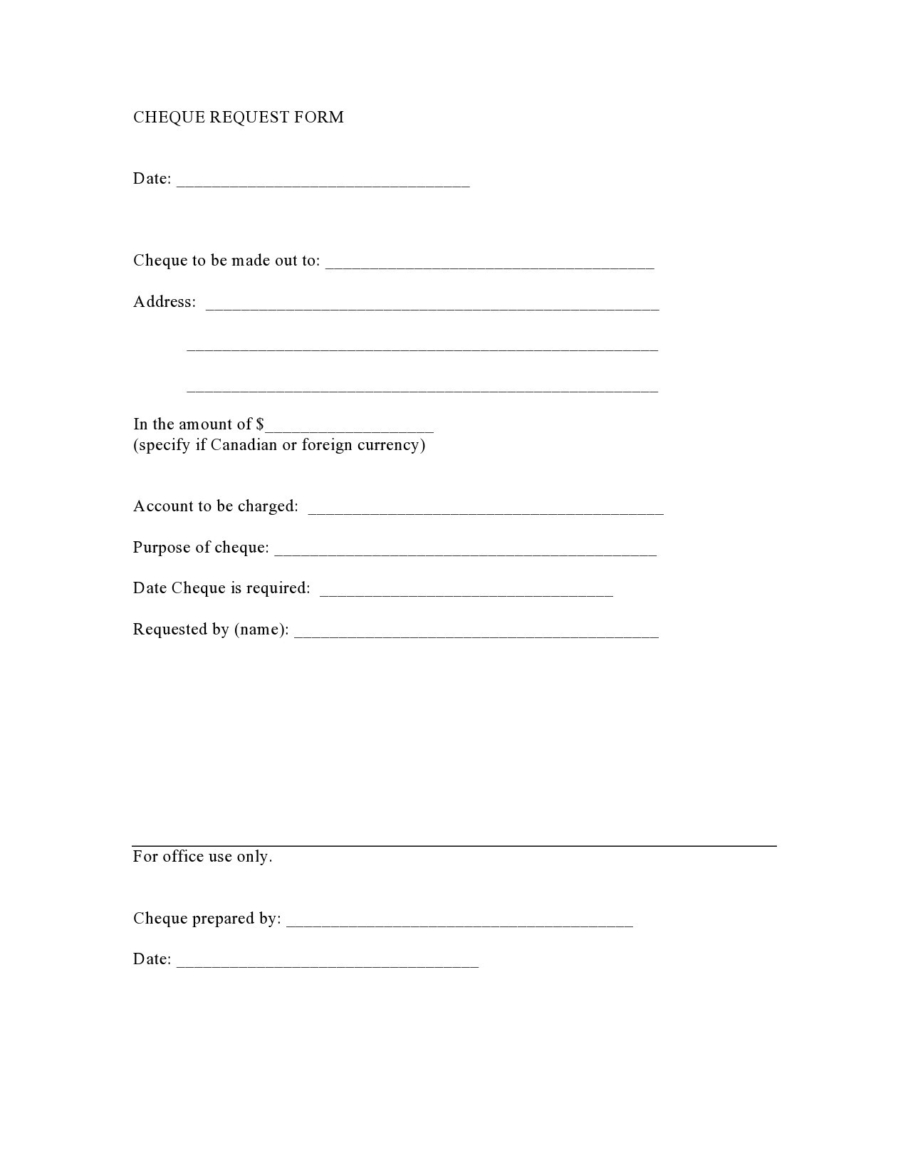 50 Free Check Request Forms Word Excel PDF TemplateLab