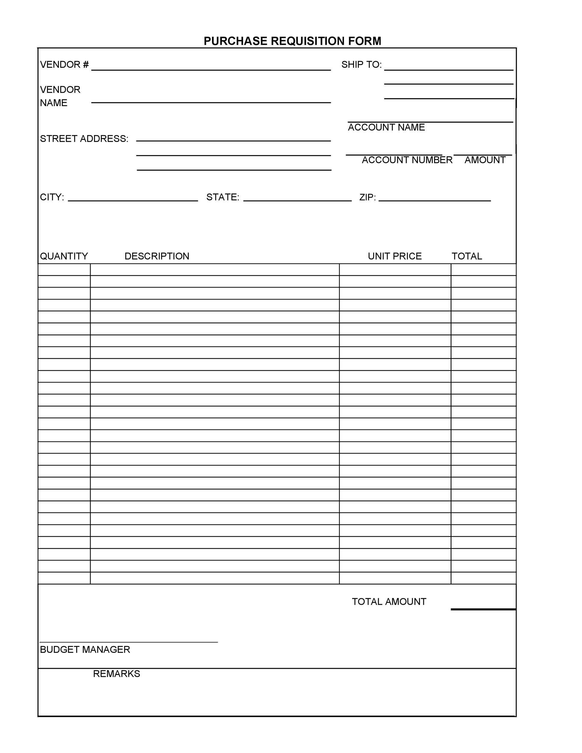 50 Professional Requisition Forms Purchase Materials Lab 