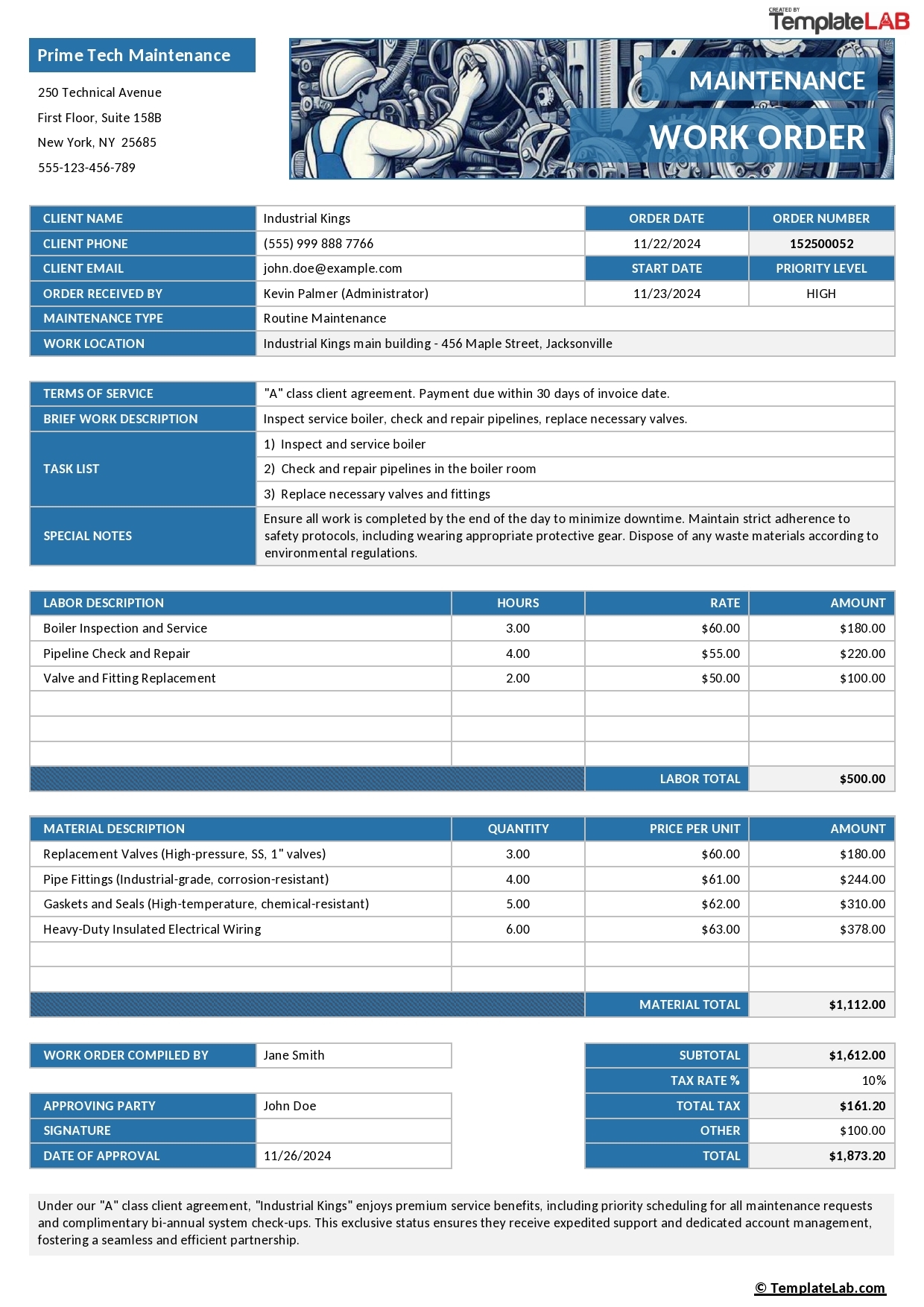 Word Order Form Template