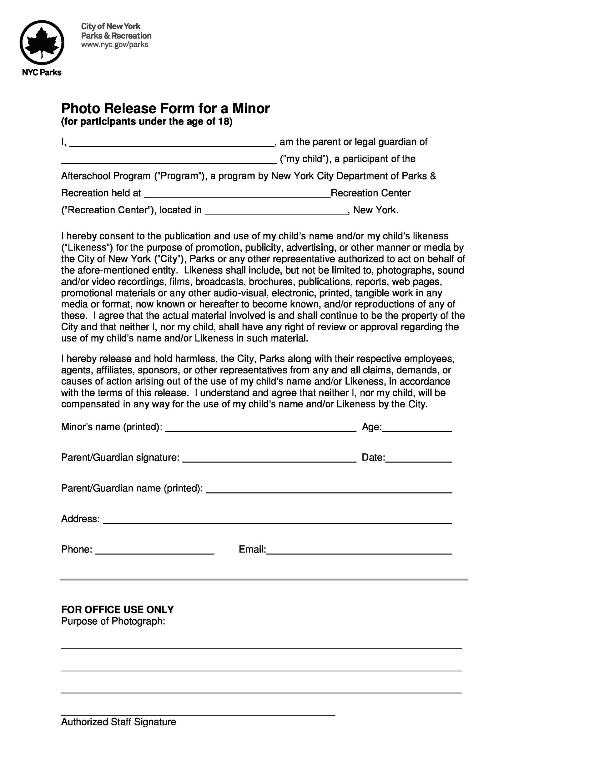 53 Standard Photo Release Forms Free TemplateLab