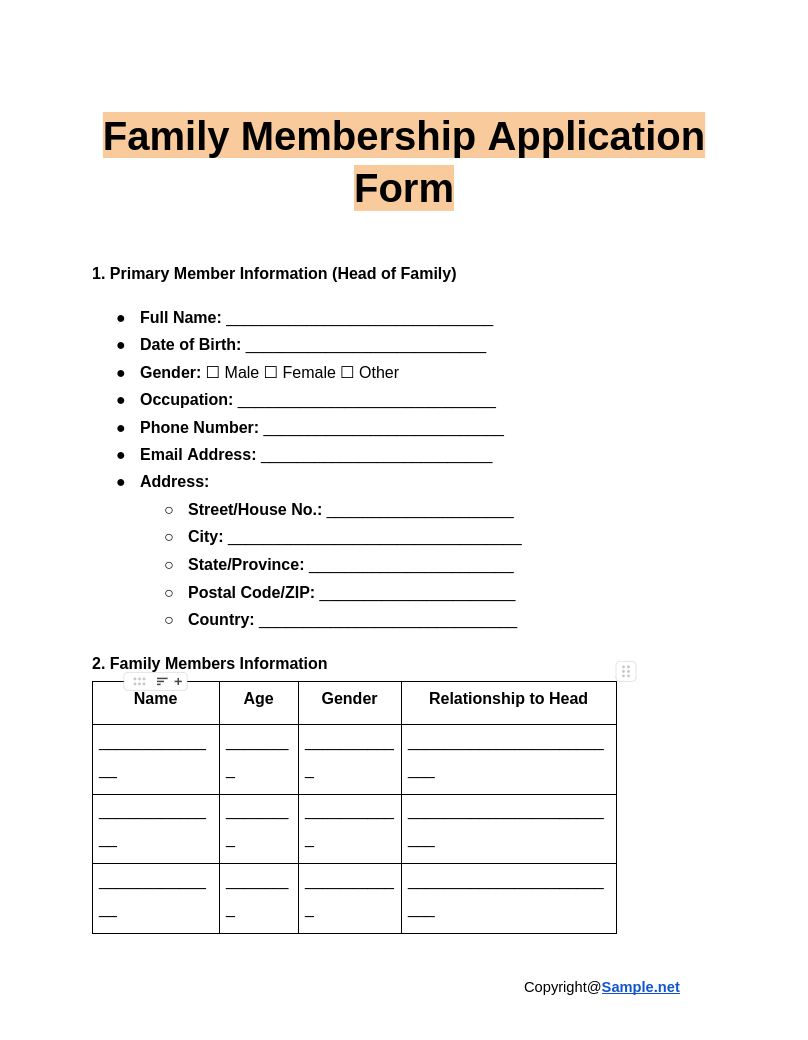 55 FREE Membership Application Form Samples To Download