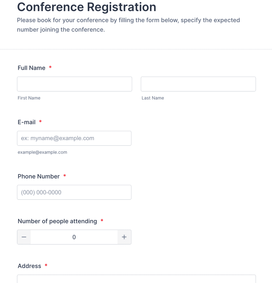 7 Commonly Used Event Registration Forms And Templates Regpack