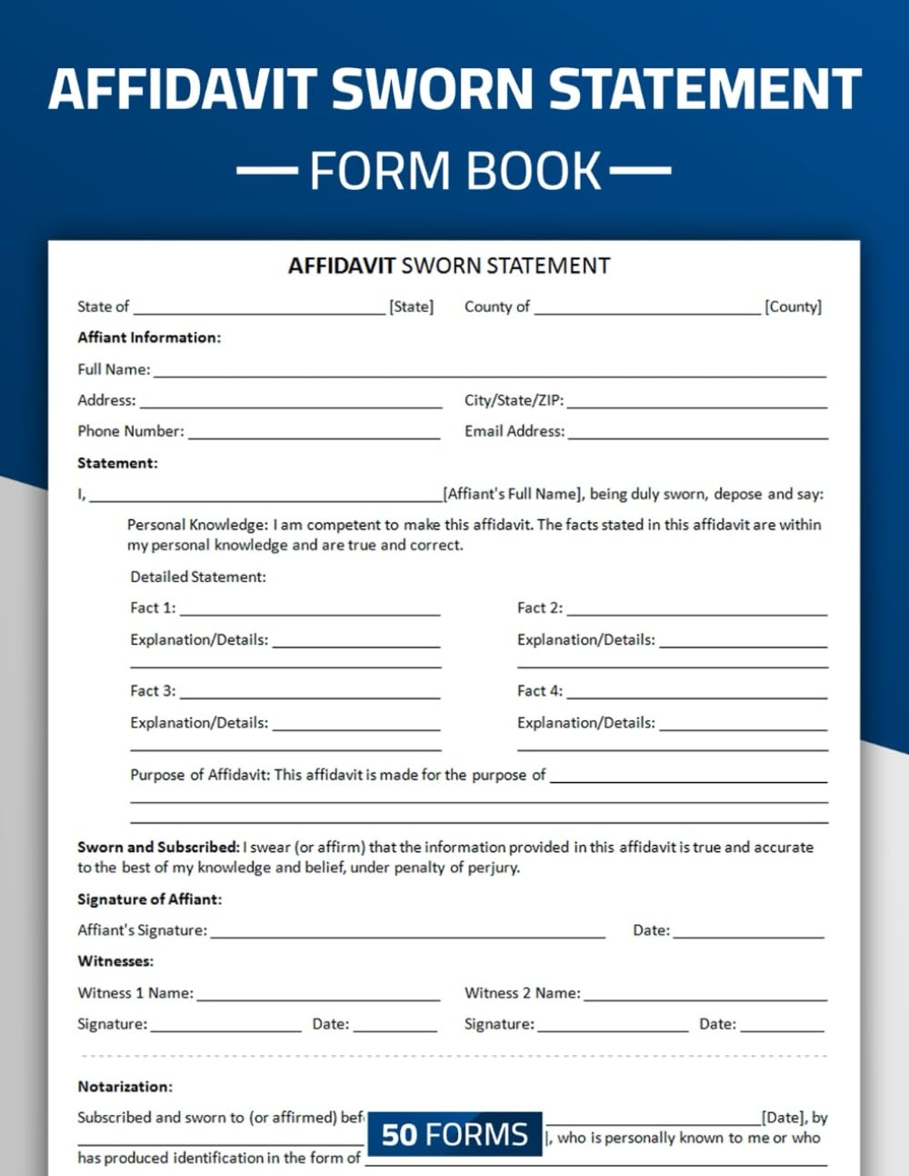 Affidavit Form Template