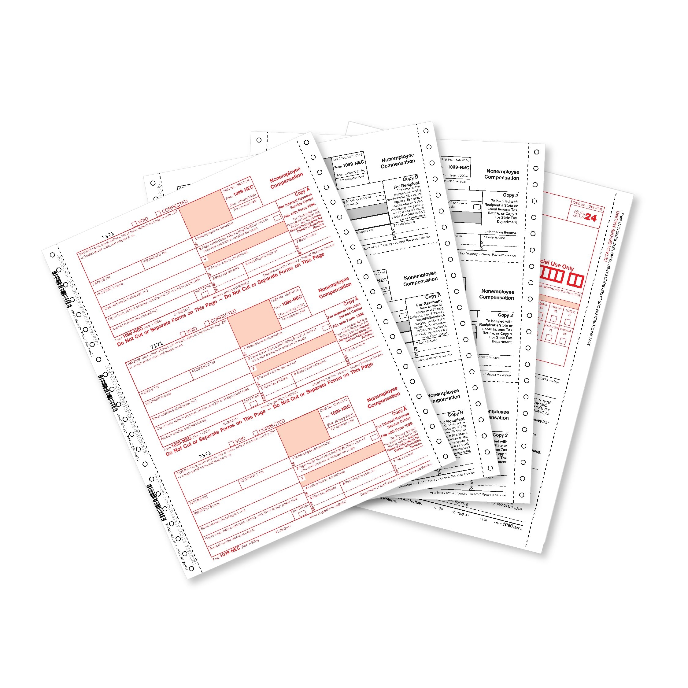 1099 Nec Template For Preprinted Forms
