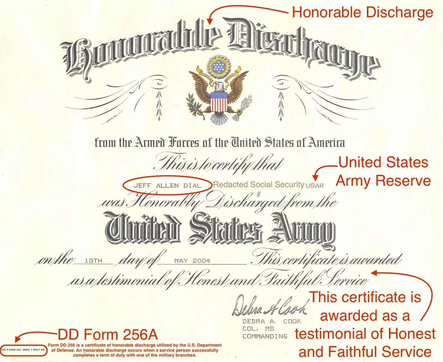 An Explanation Of What A DD 256 Is Along With An Image Of It 