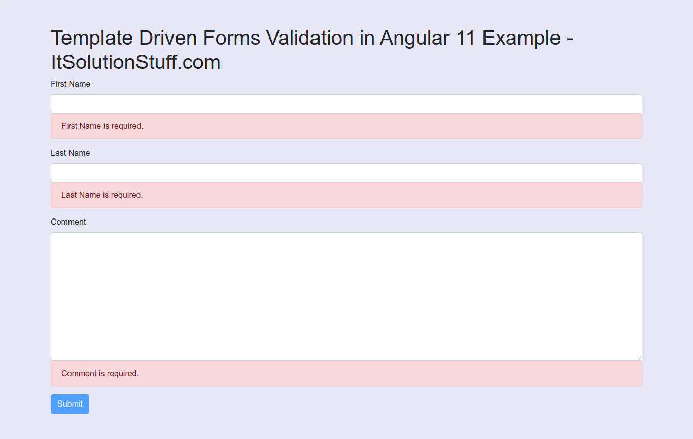 Angular 11 Template Driven Forms Example ItSolutionstuff