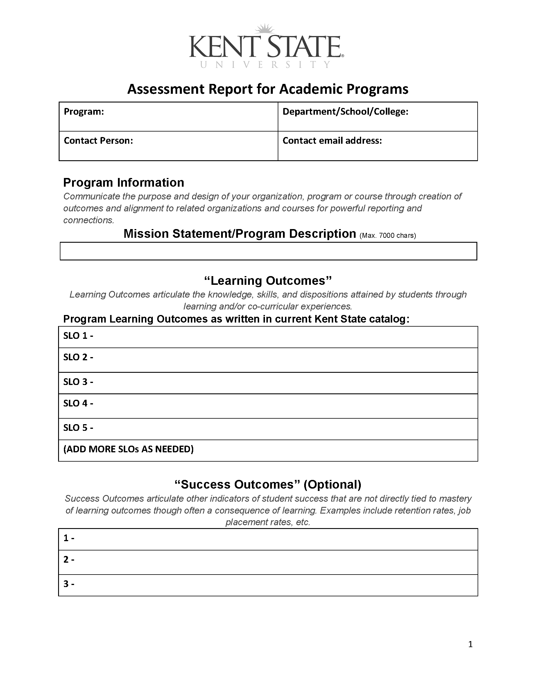 Assessment Report Word Template Accreditation Assessment And 