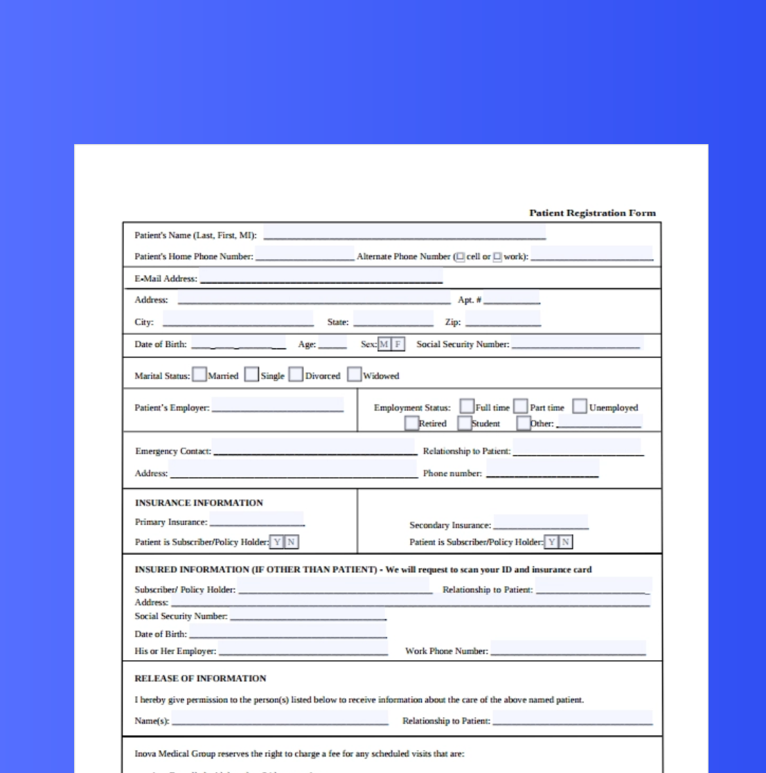 Automate Data Extraction From Patient Registration Forms
