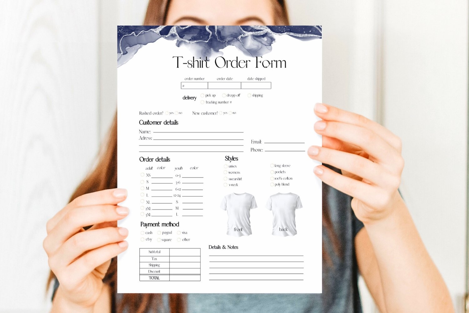 T Shirt Order Form Template Free