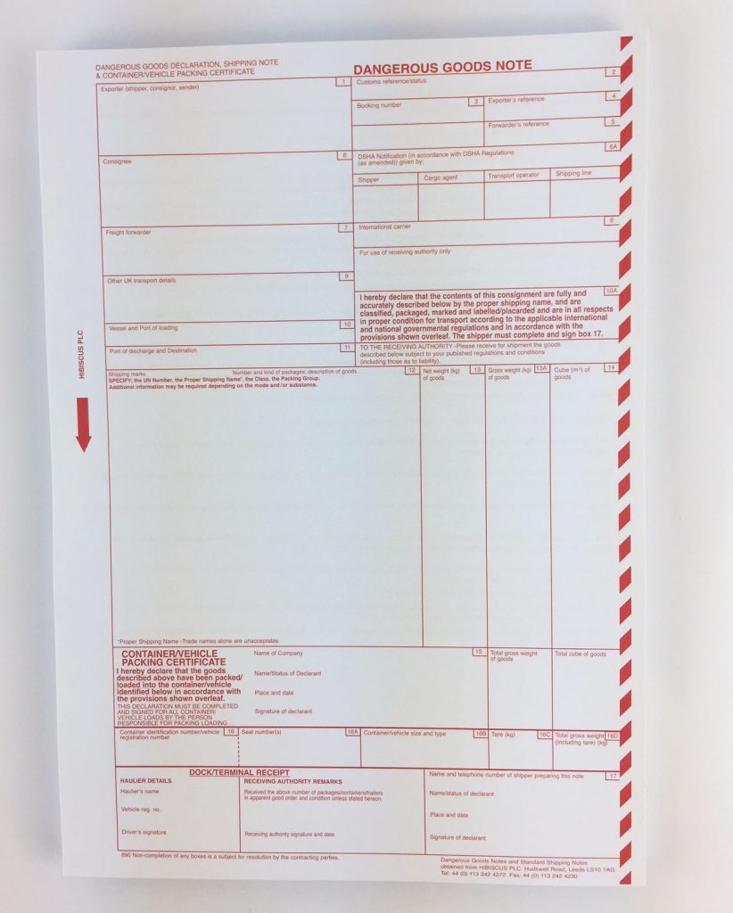 BUY Dangerous Goods Forms U0026 Dangerous Goods Declarations
