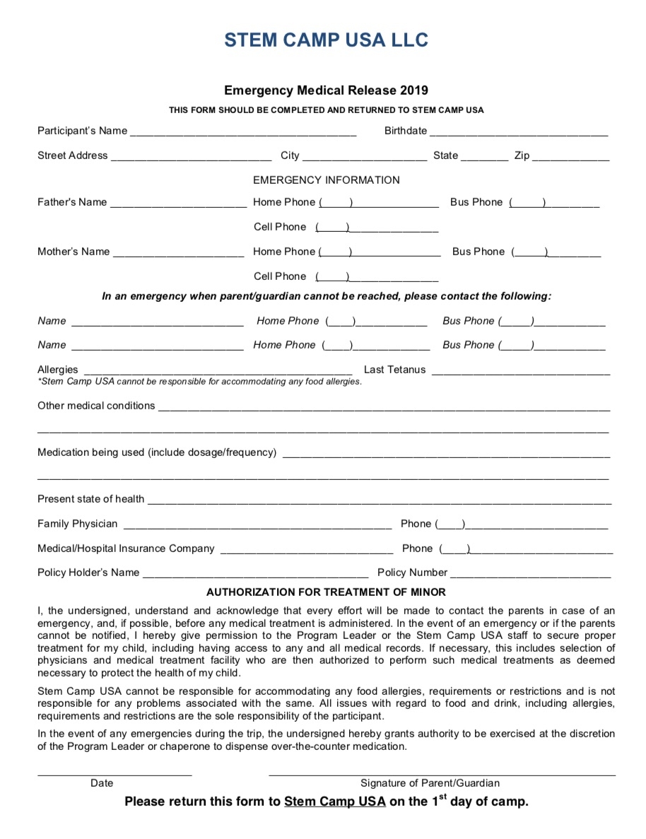 Camp Forms Stem Camp USA