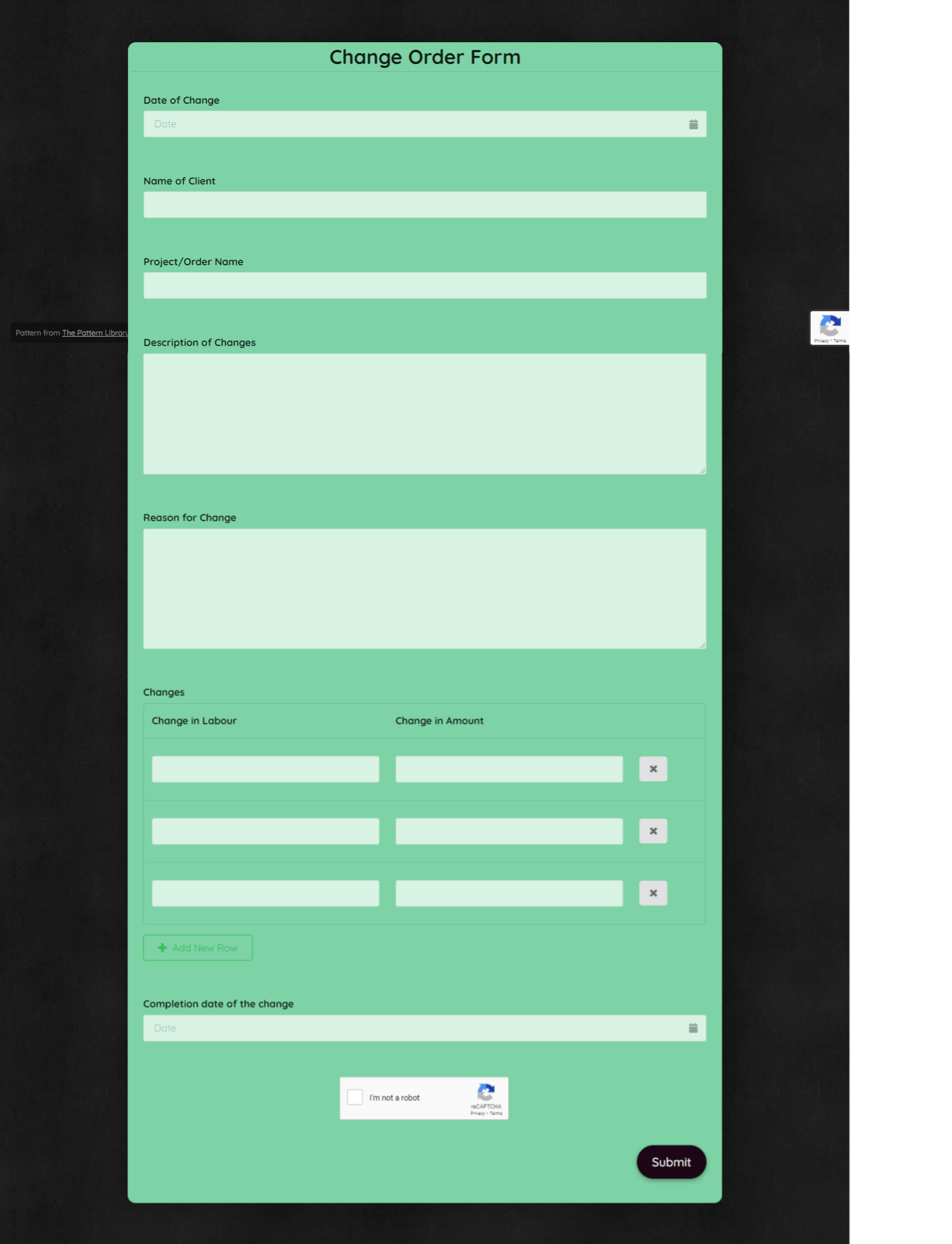 Address Update Form Template