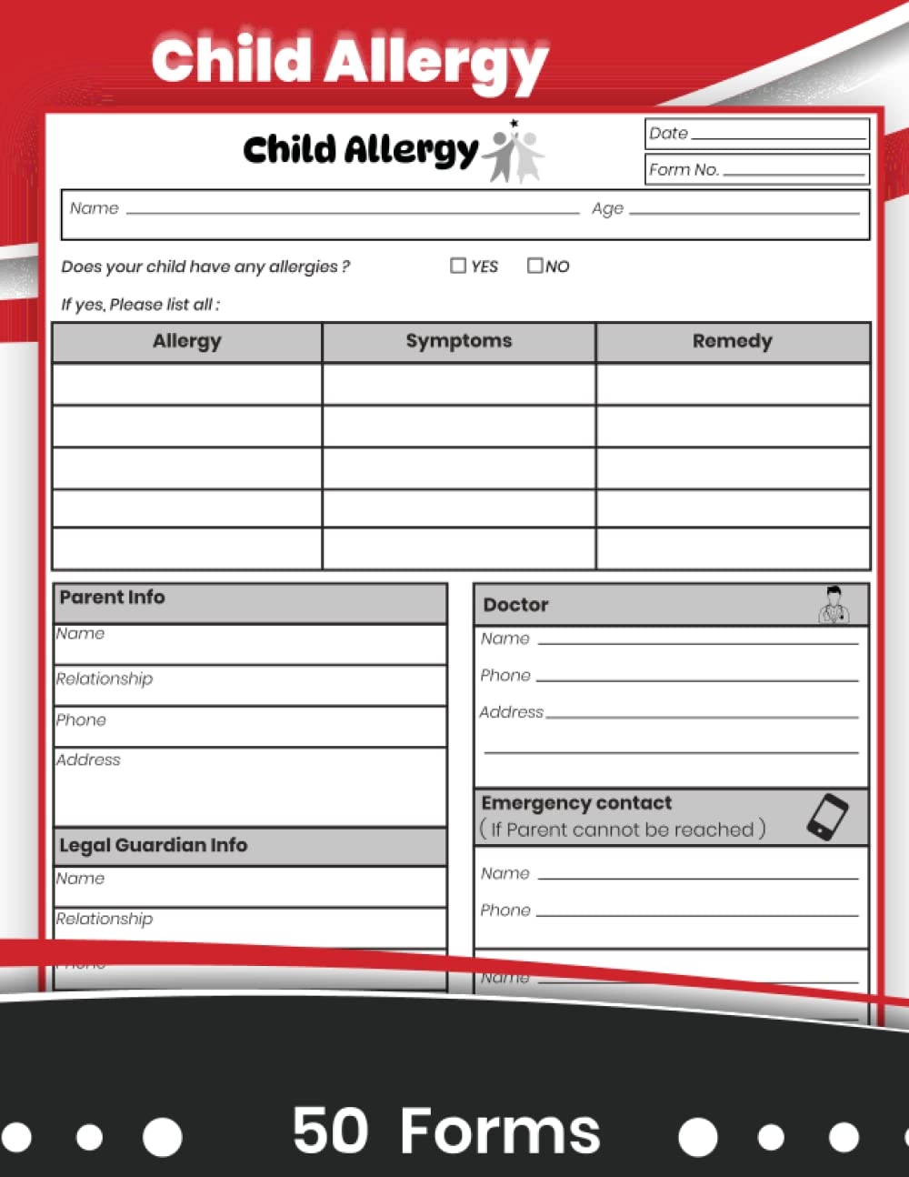 Printable Allergy Form Template