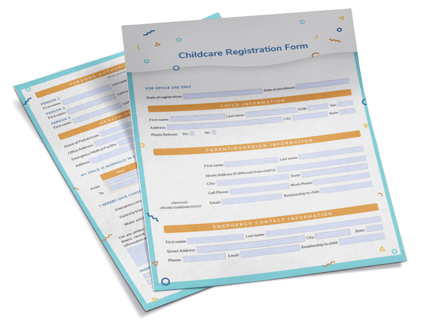 Childcare Registration U0026 Enrollment Form Template Prime Child 