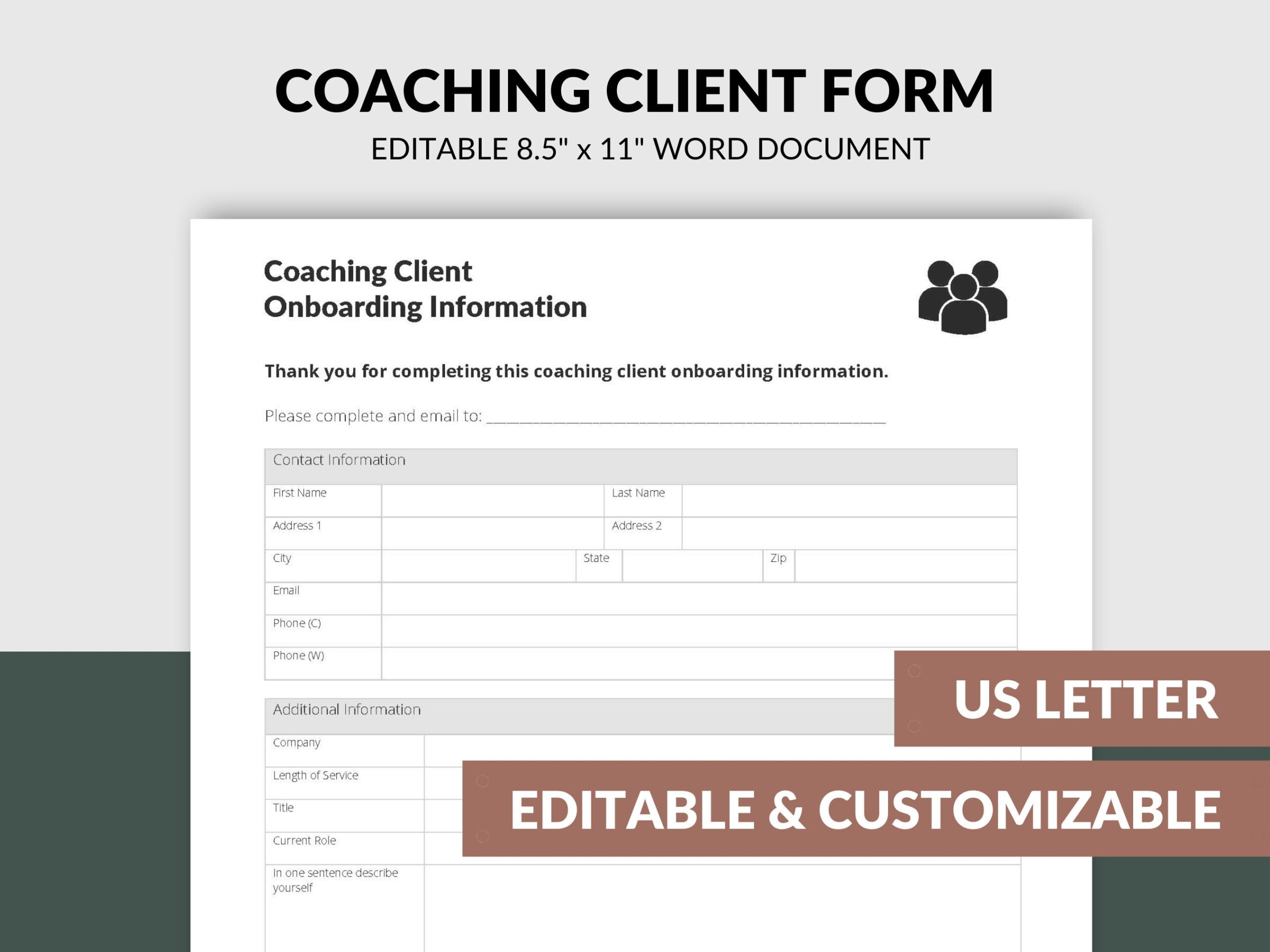 Coaching Form Template Word