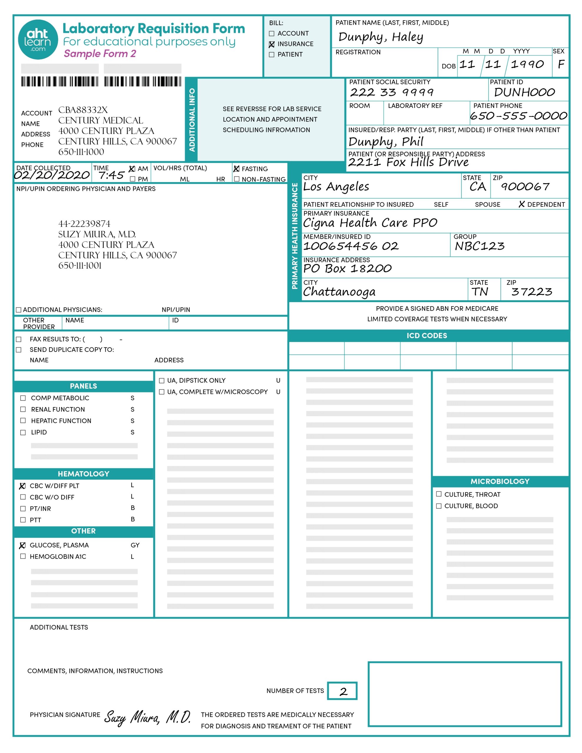 Laboratory Requisition Form Template