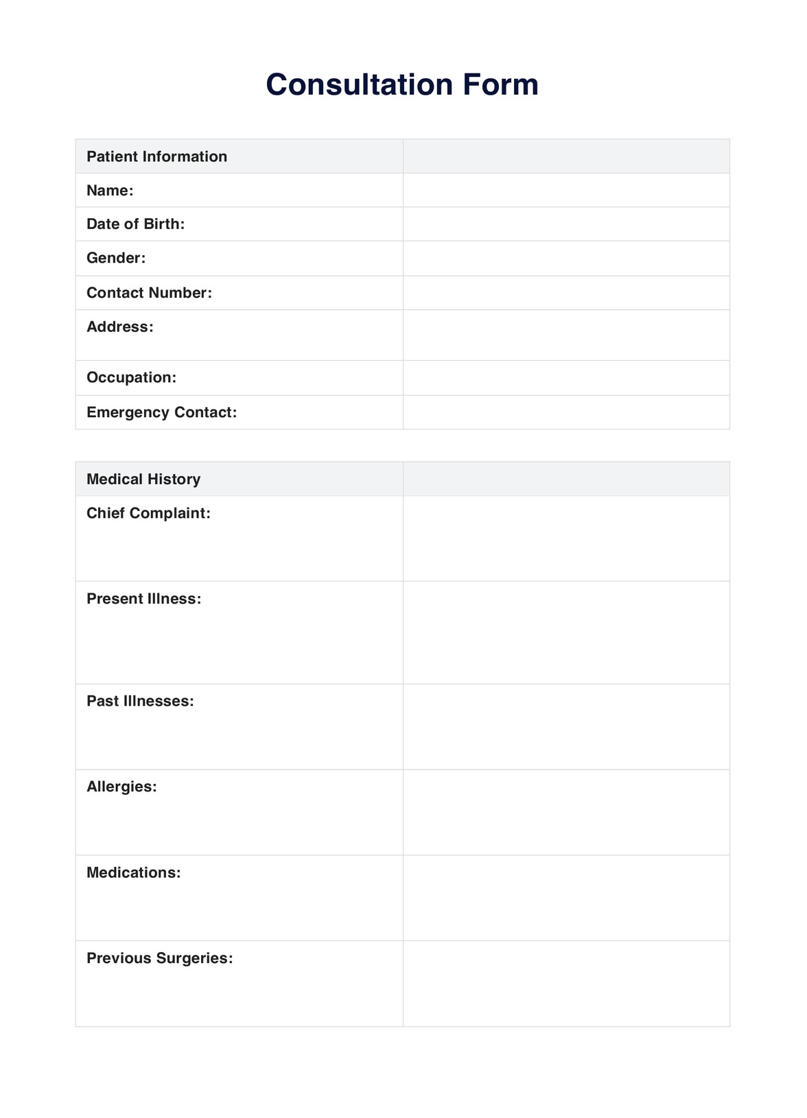 Consultation Templates U0026 Example Free PDF Download