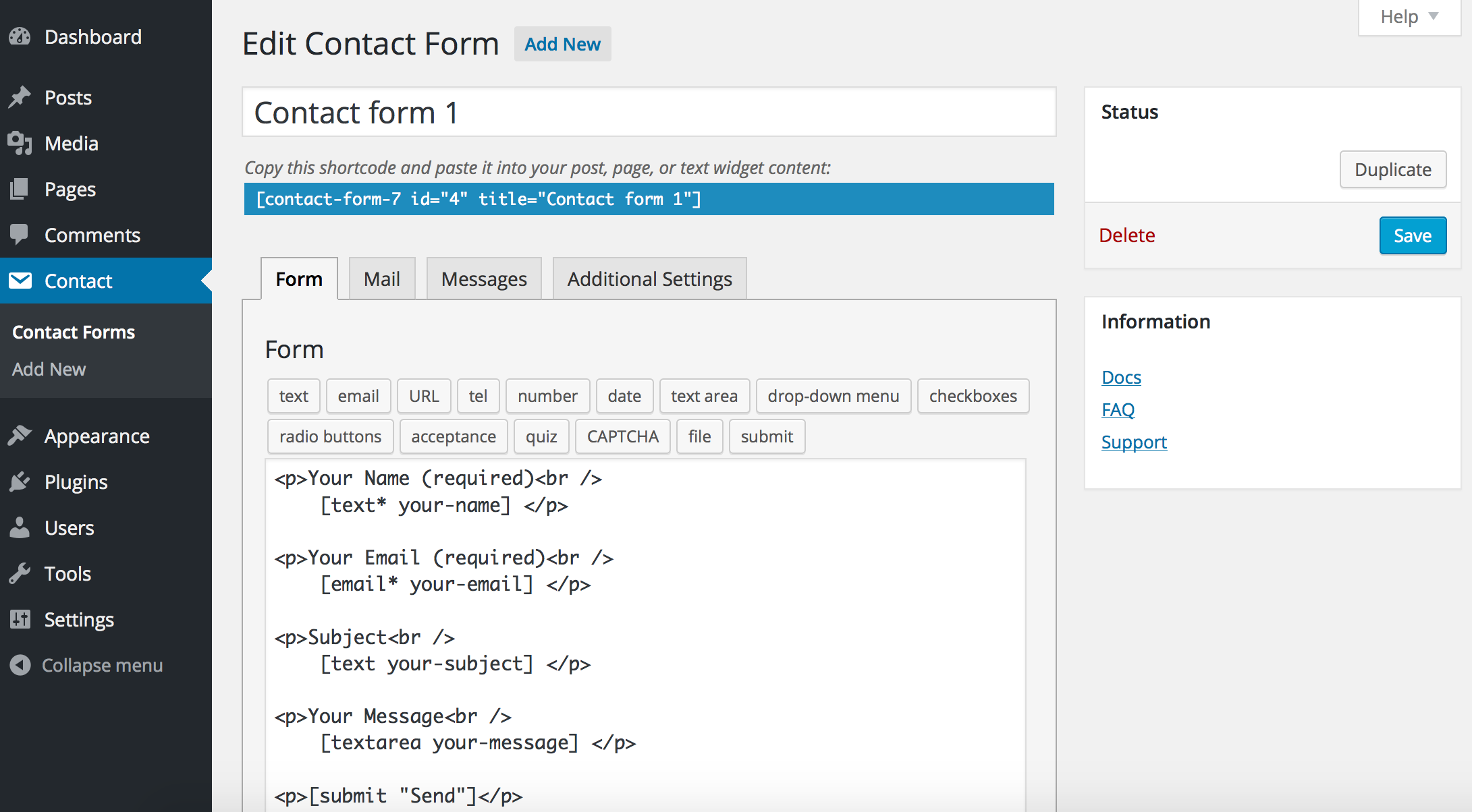 Contact Form 7 Examples And Templates Developer Rocket