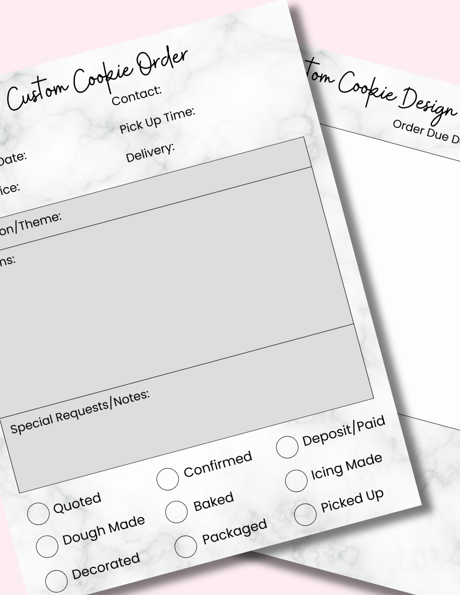 Cookie Order Management Forms Gray Your Baking Bestie
