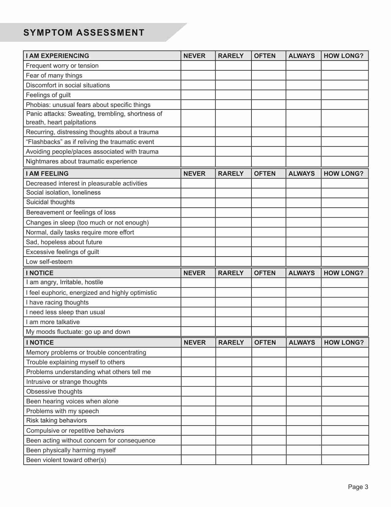 Counseling Intake Form PDF Editable Fillable Printable Template