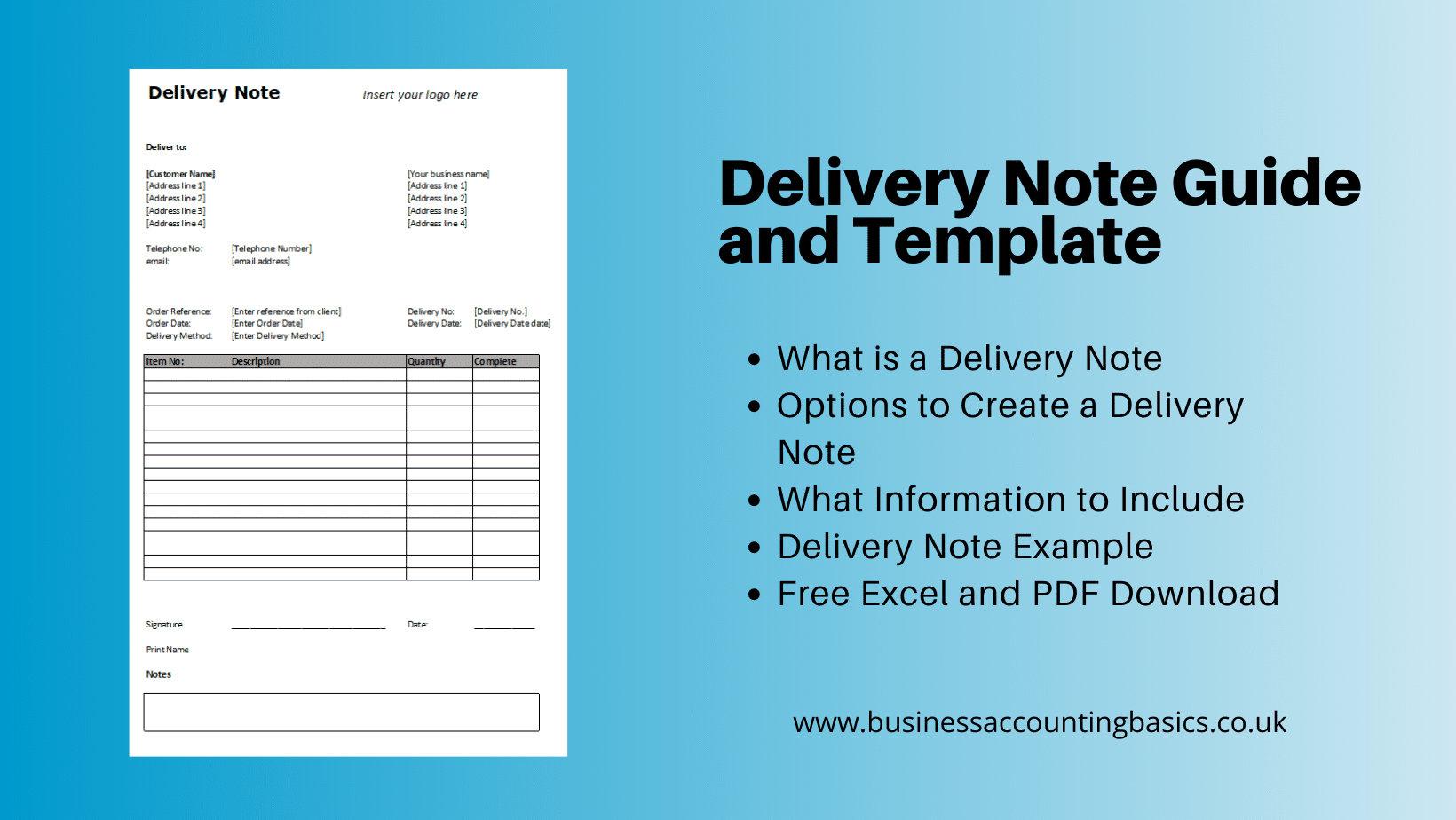 Delivery Form Template Word