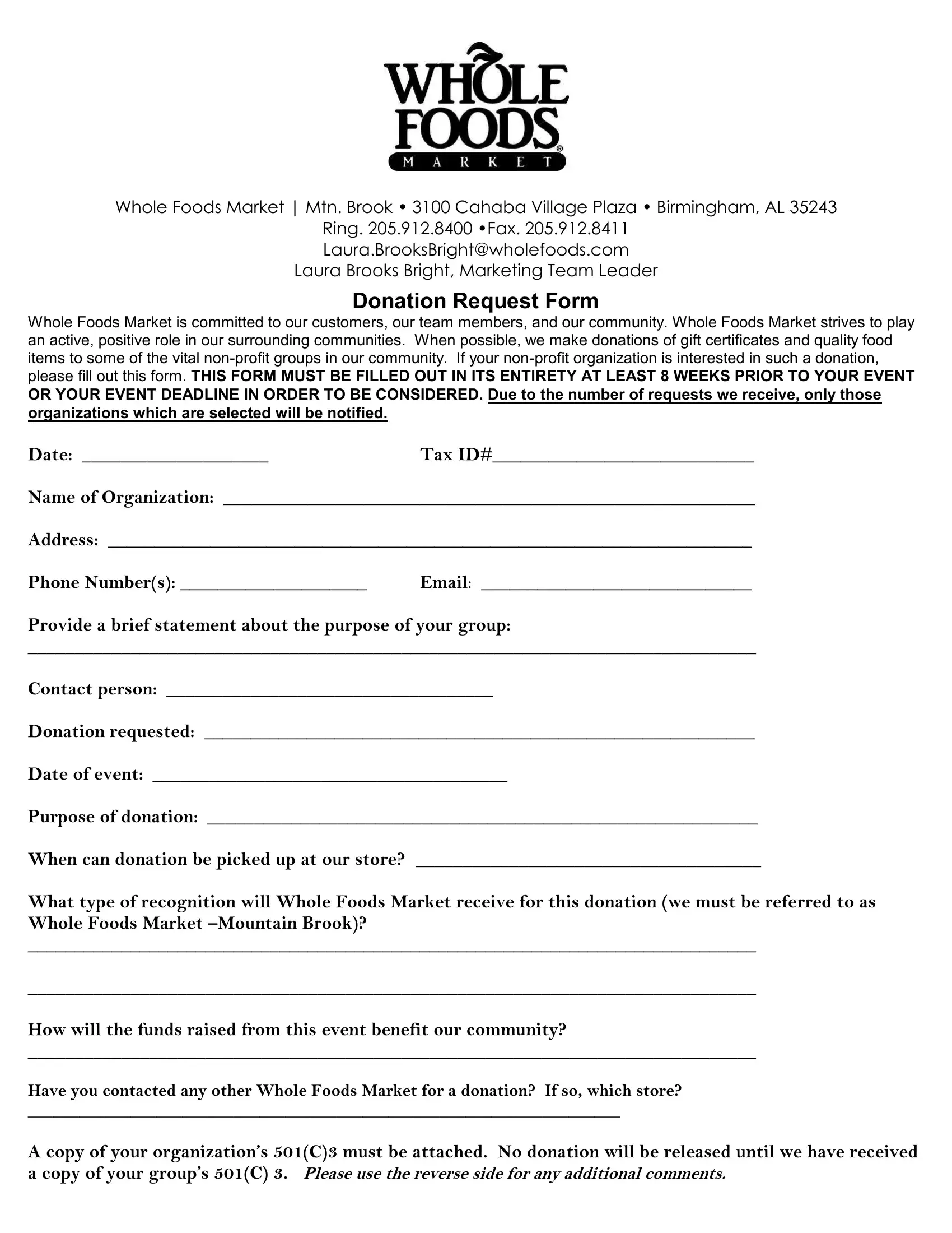 donation request form fill out printable pdf forms online
