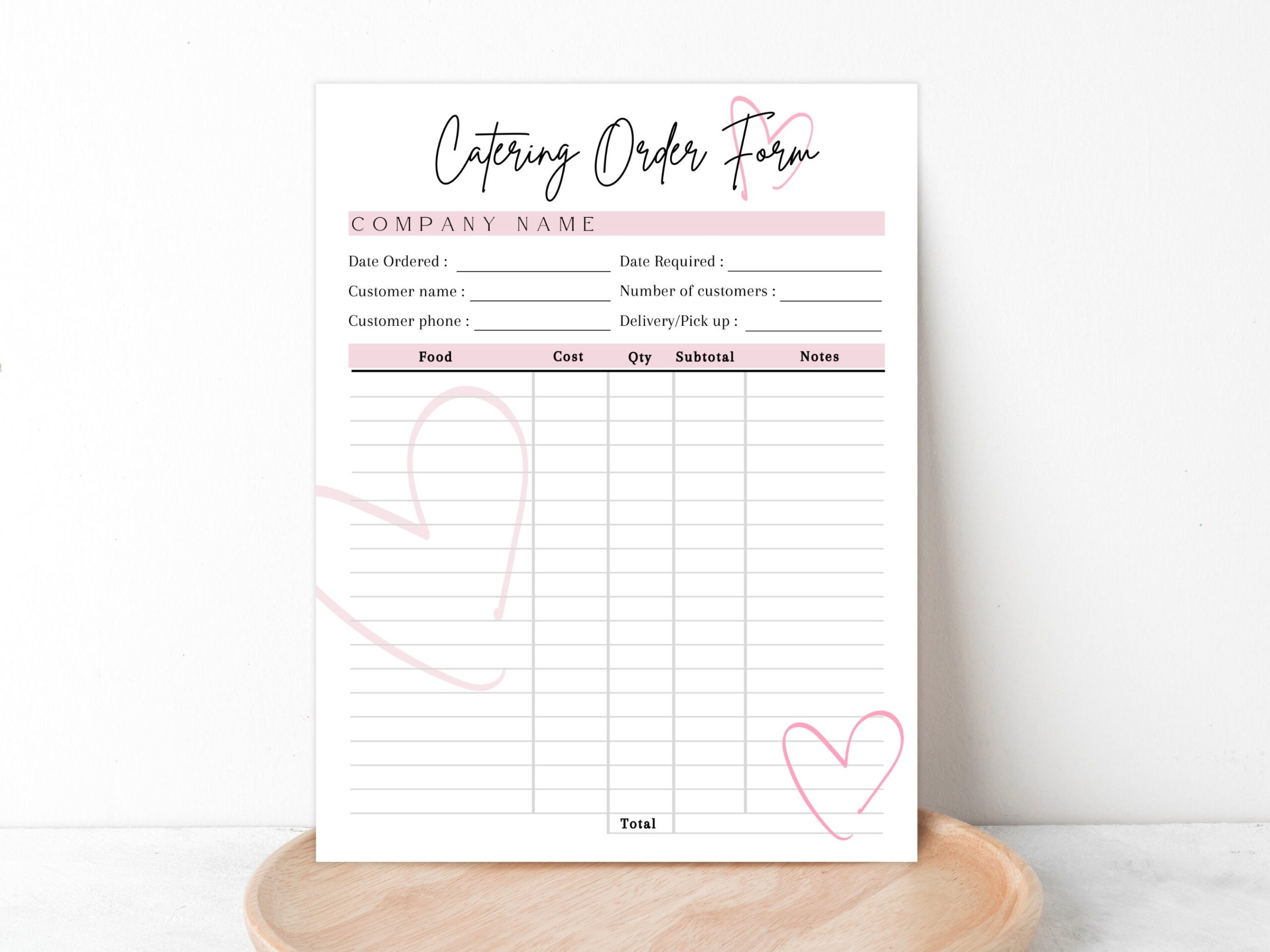 EDITABLE CATERING ORDER Form Printable Catering Order Form Template Custom Order Form For Catering Business Food Service Order Sheet Etsy UK