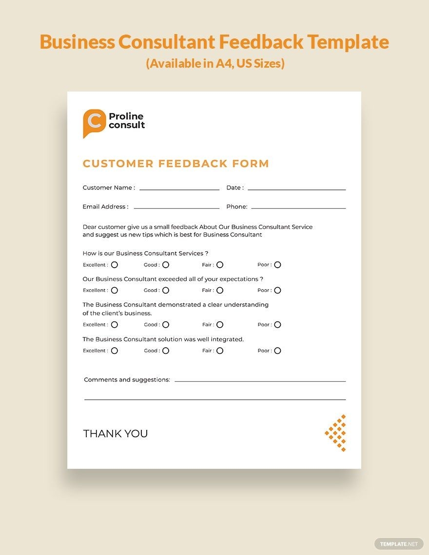 Feedback Form Template Word