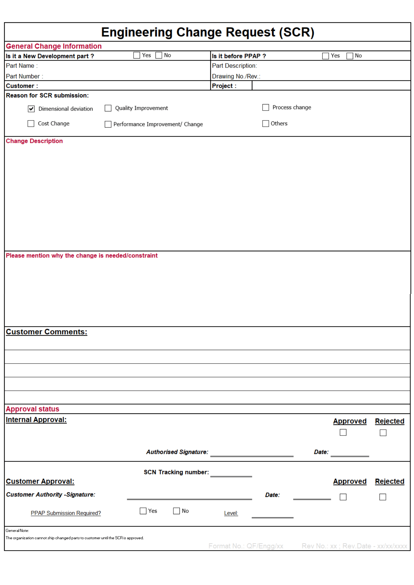 Engineering Change Note ECN Change Management In Your Organization Quality Engineer Stuff