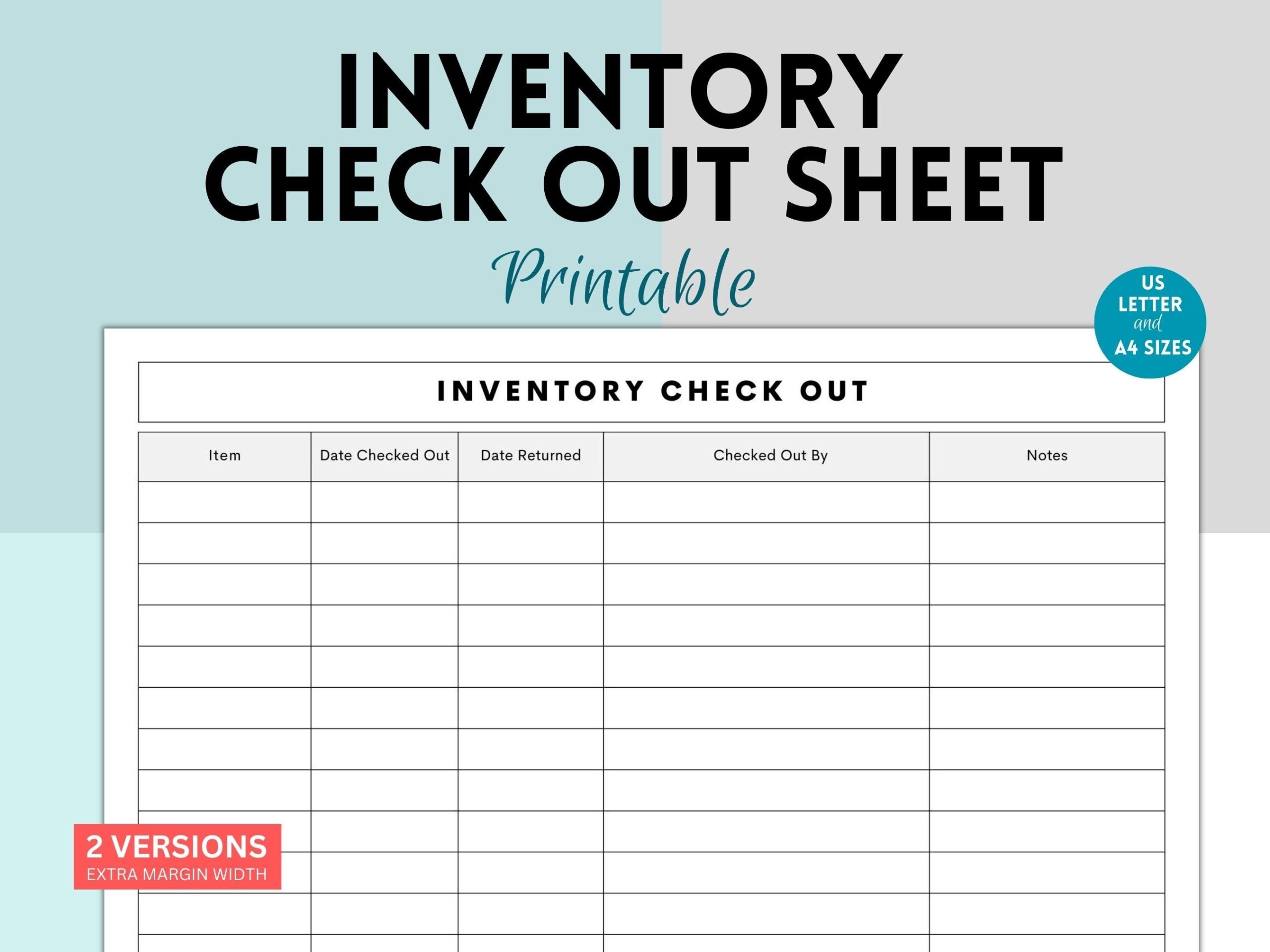 Equipment Checkout Form Template