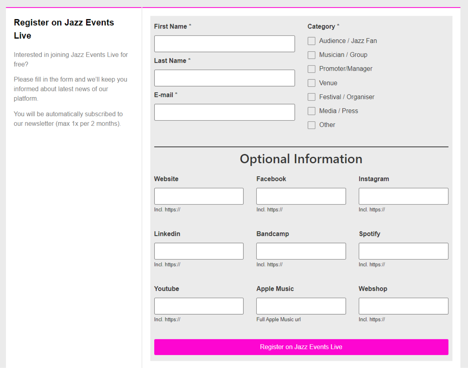 Registration Forms Template