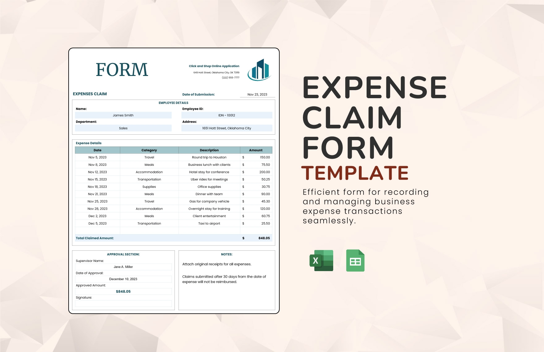 Expenses Claim Form Template In Excel Google Sheets Download Template 