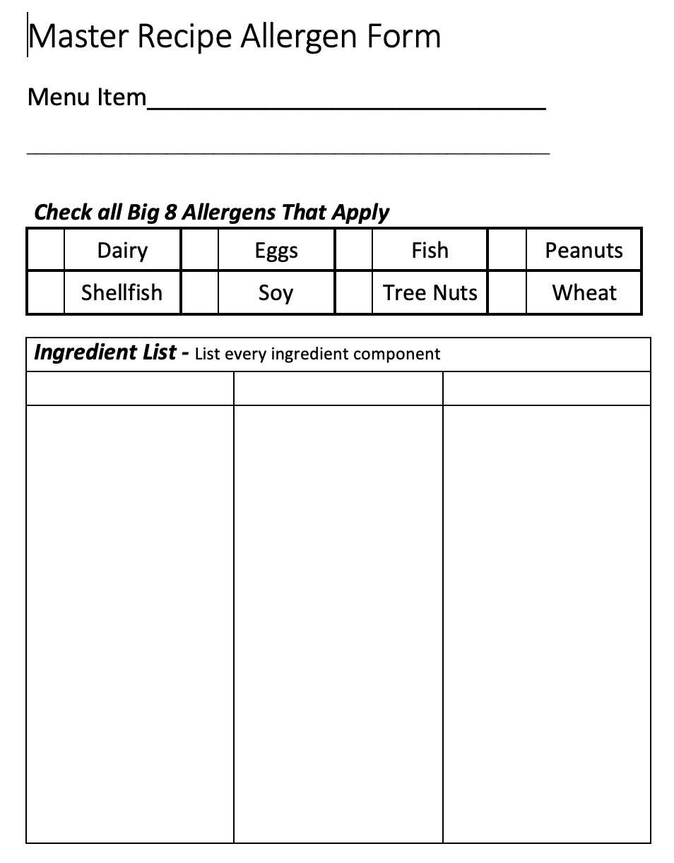 Food Allergies The Culinary Pro