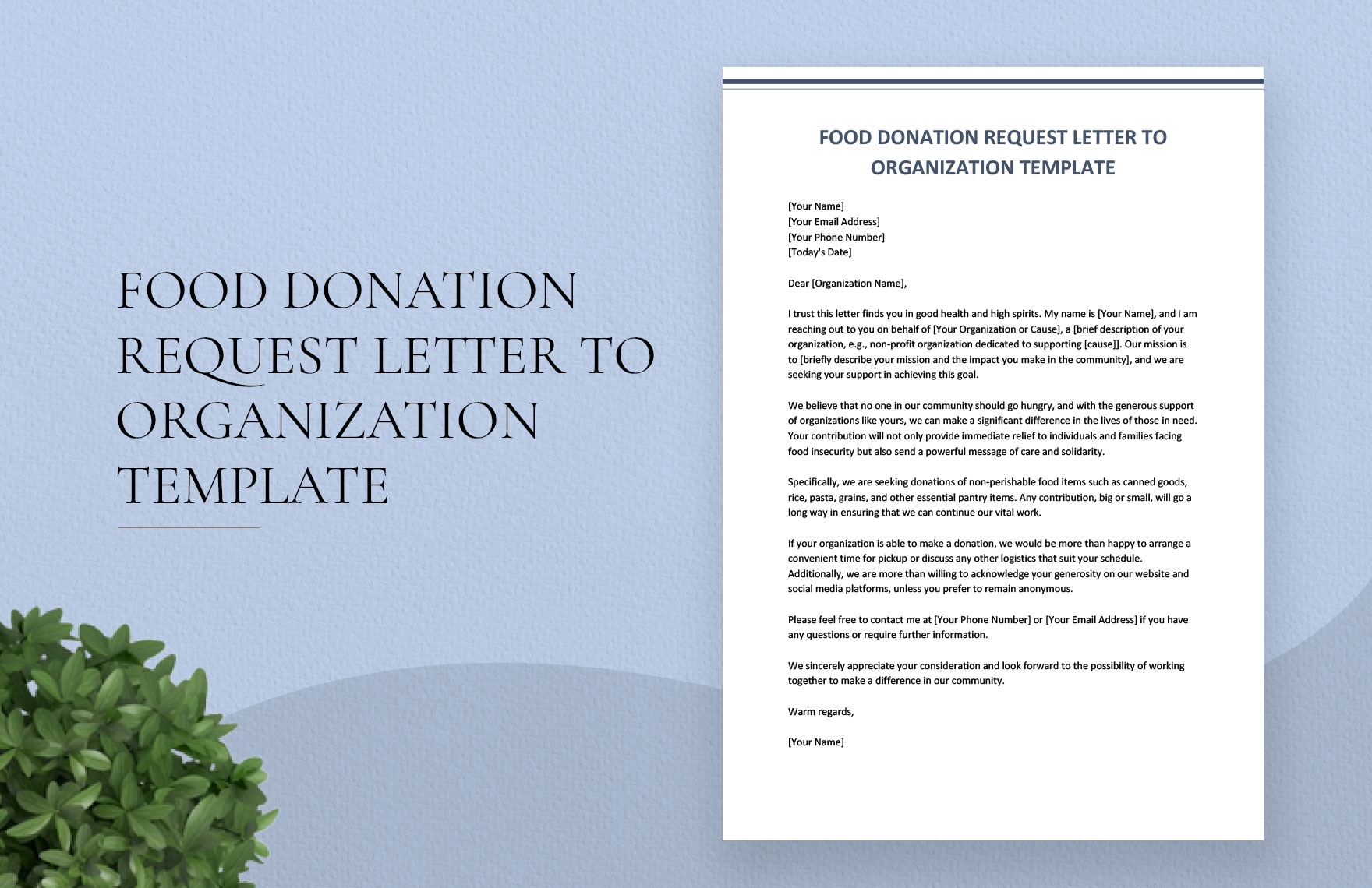 Food Donation Request Letter To Organization Template In Word Google Docs Download Template