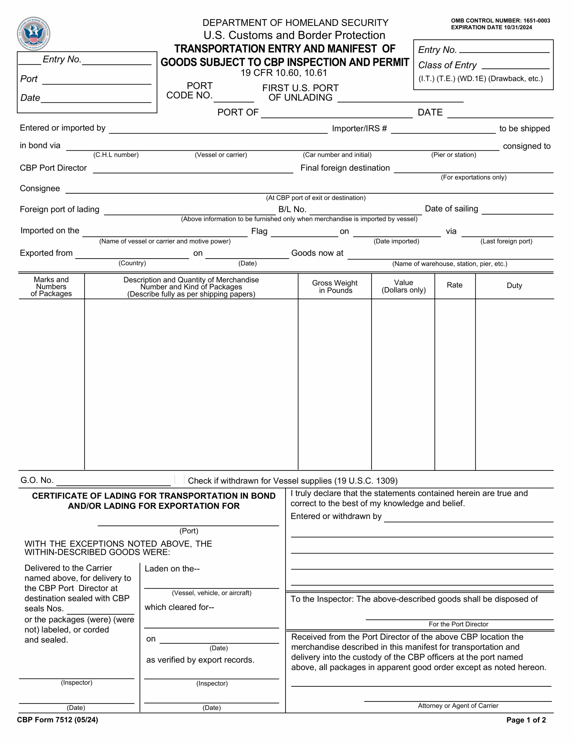 Isf Form Template