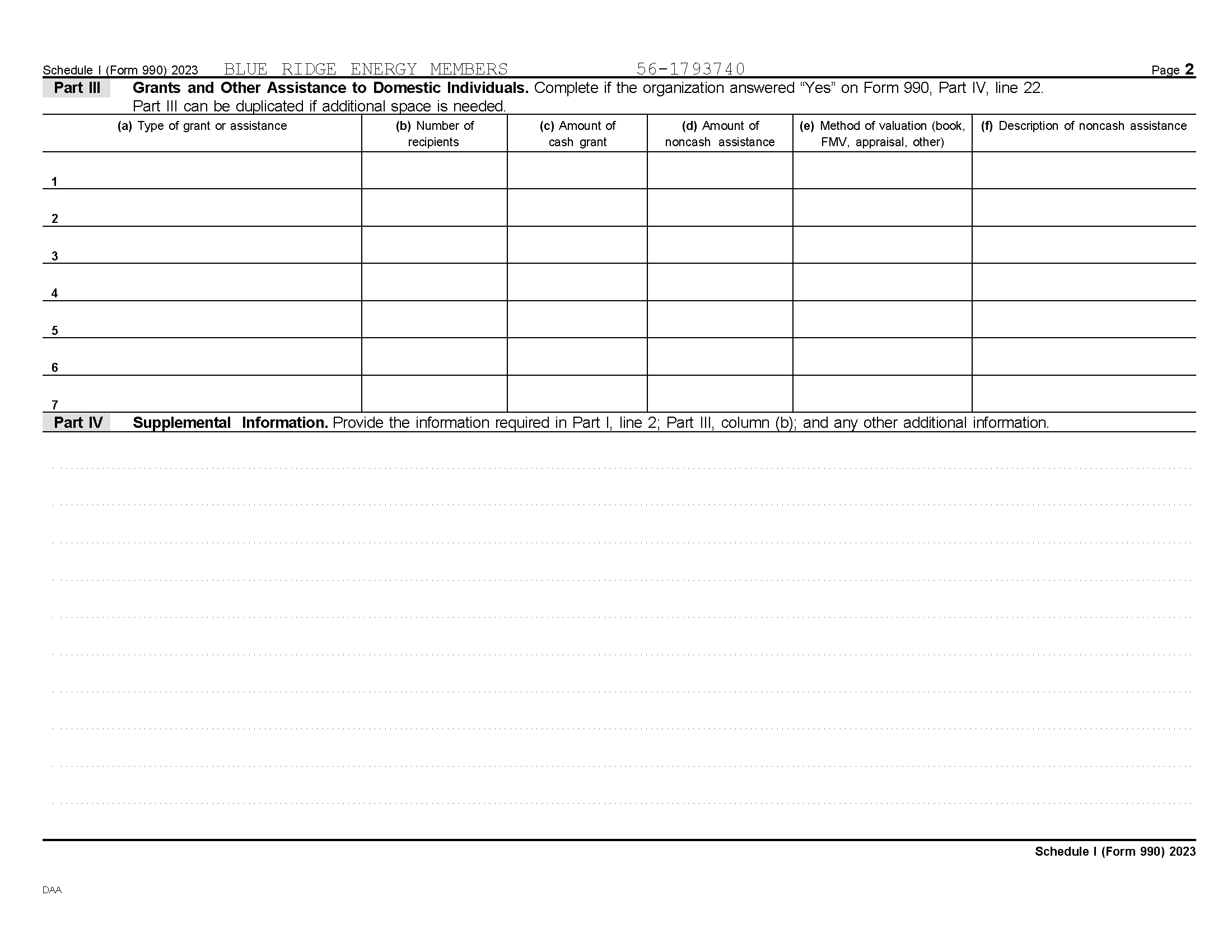 Form 990 Blue Ridge Energy