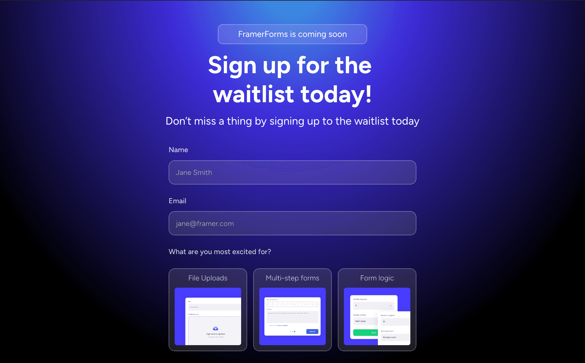 Form Templates FramerForms