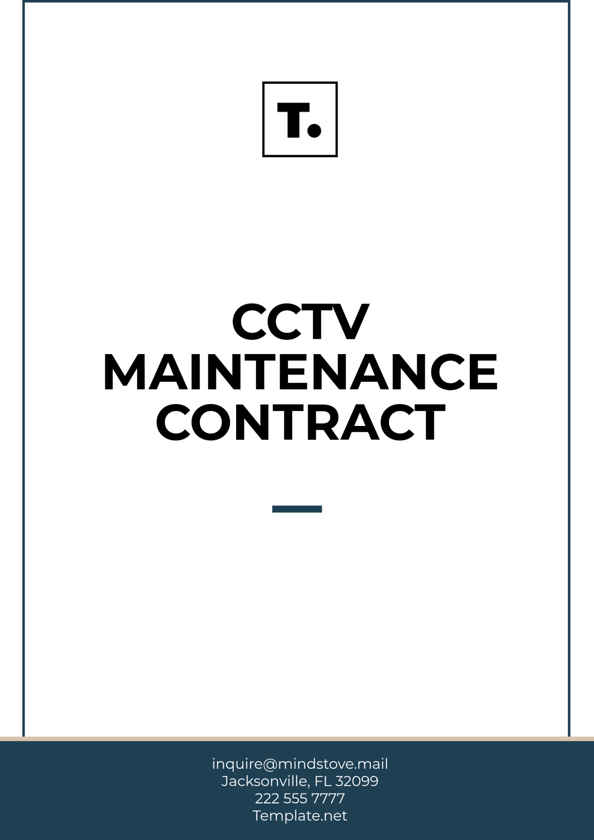 Free CCTV Maintenance Contract Template To Edit Online
