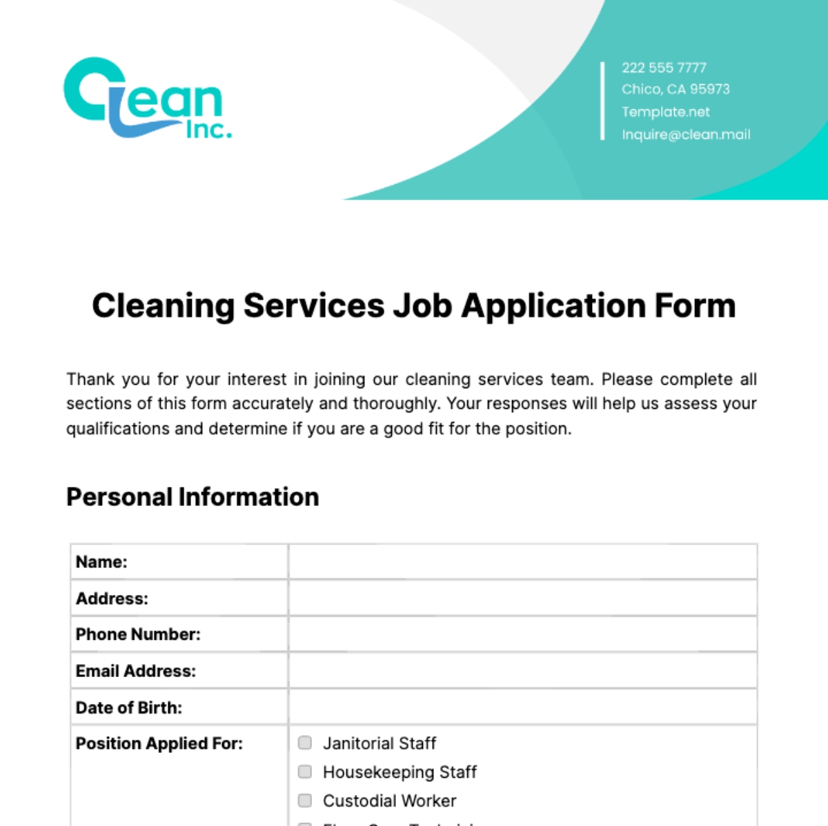 Free Cleaning Service Templates To Edit Online